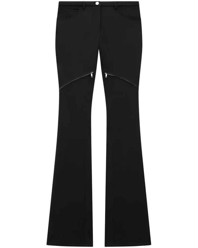 Courrèges Tief sitzende Ellipse Twill-Hose - Schwarz Schwarz