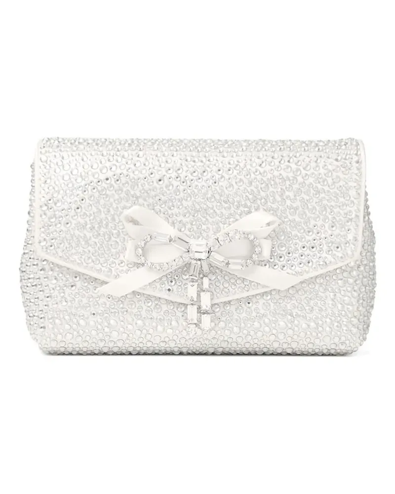 Jimmy Choo Soft Bow crystal mini bag - Weiß Weiß