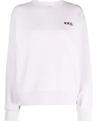 A.P.C. Sweatshirt mit Logo-Print Violett