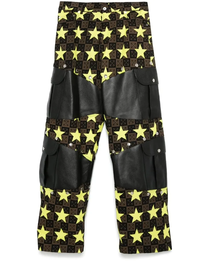 OFF-WHITE Stars AO Samurai Hose - Braun Braun