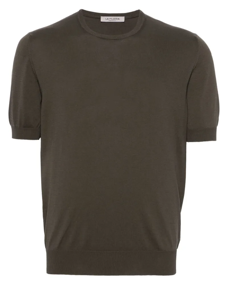 La Fileria Fein gestricktes T-Shirt - Braun Braun