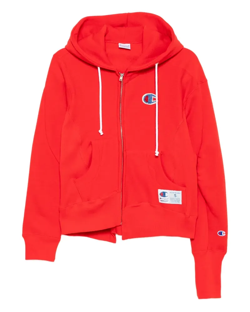 Undercover asymmetric hoodie - Rot Rot