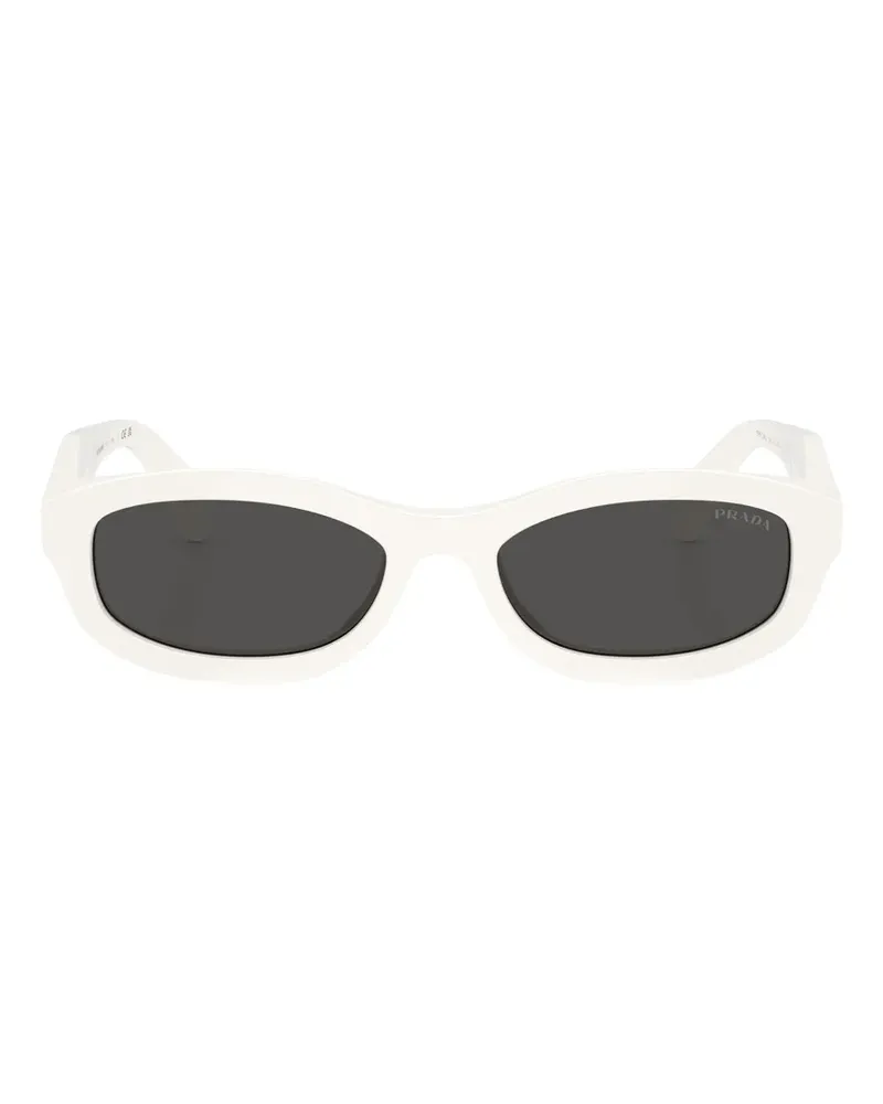 Prada Sonnenbrille mit geometrischem Gestell - Weiß Weiß