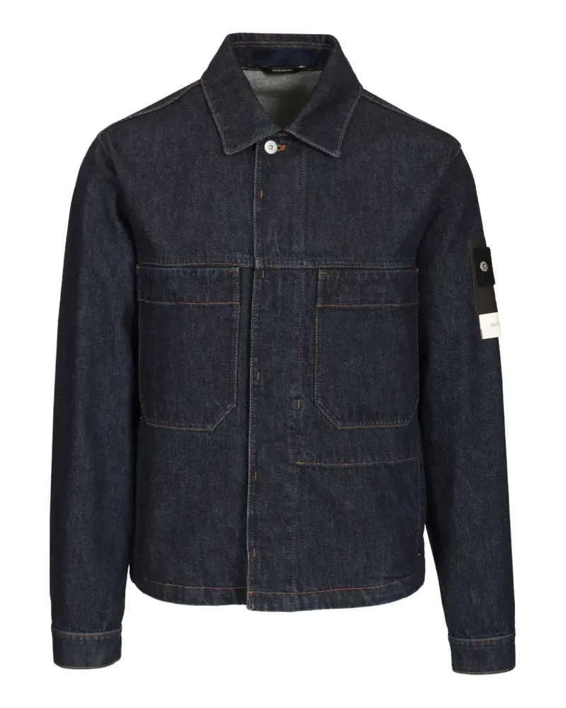Stone Island patch pocket denim jacket - Blau Blau