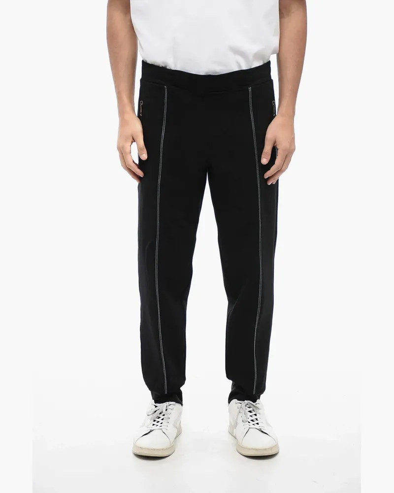 Neil Barrett tape-detail track pants - Schwarz Schwarz