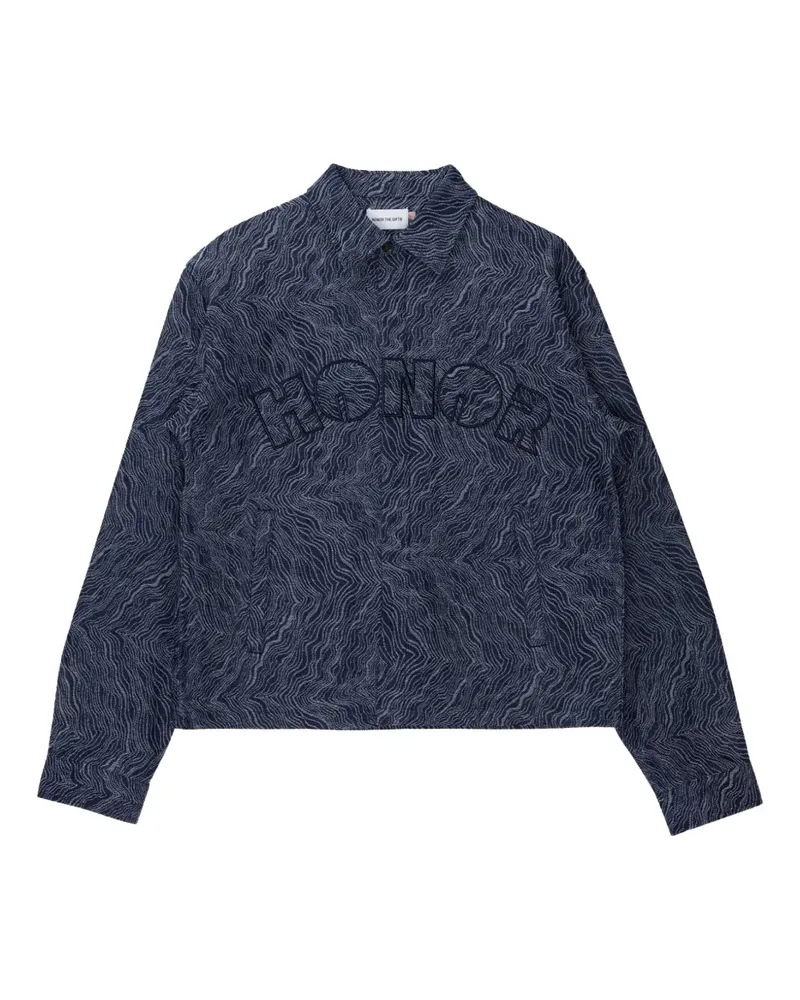 Honor The Gift Cover Hemd mit Stickerei - Blau Blau