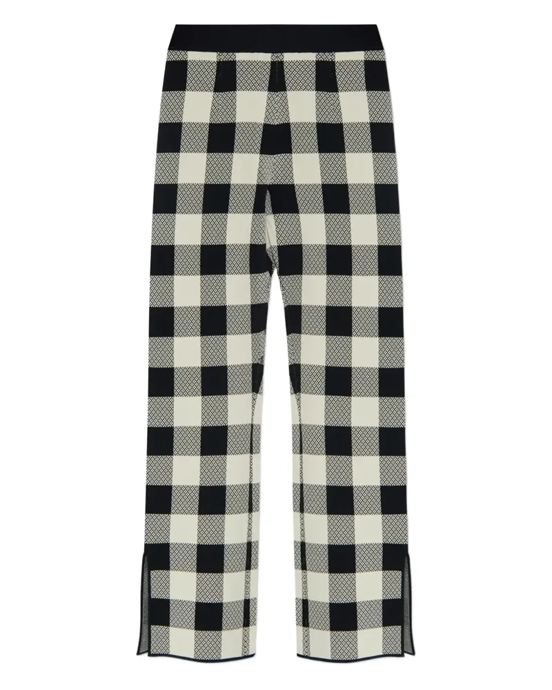 Posse gingham-check cropped trousers - Weiß Weiß
