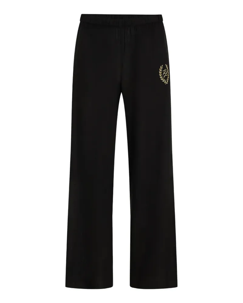 Karl Lagerfeld Bestickte Straight-Leg-Hose - Schwarz Schwarz