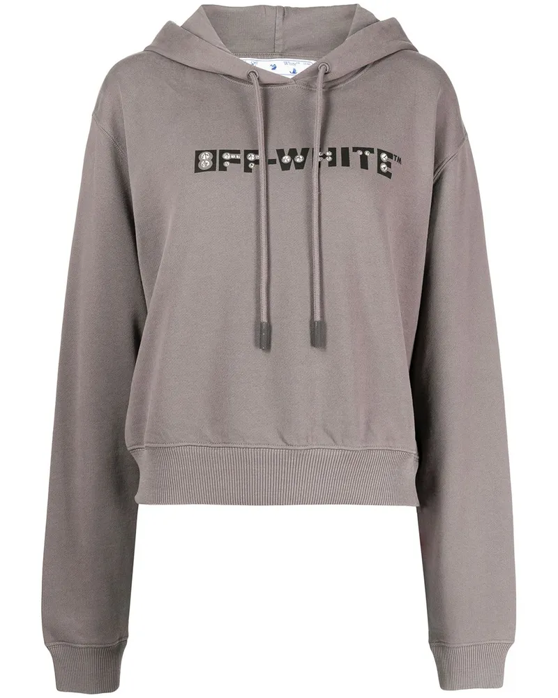 OFF-WHITE Hoodie mit Logo Grau