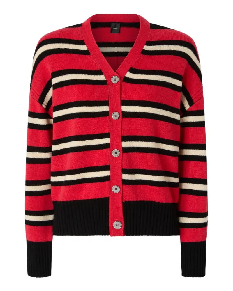 Pinko Gestreifter Cardigan mit Knöpfen - Rot Rot