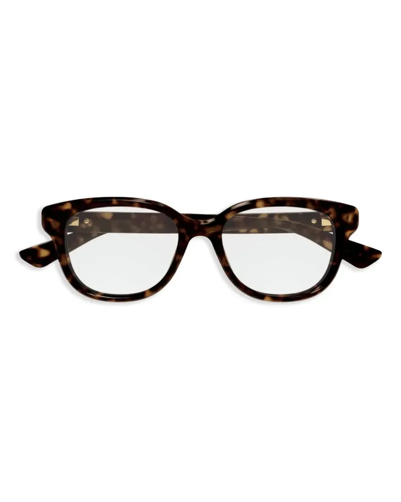 Gucci Brille mit eckigem Gestell - Braun Braun