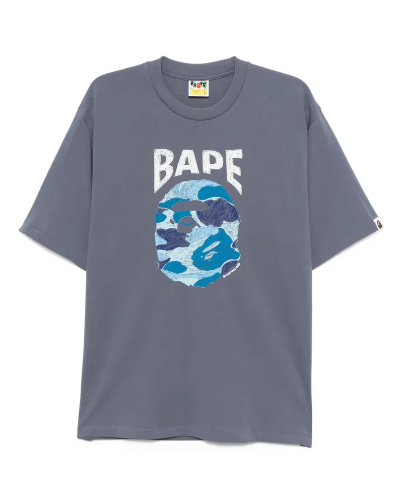 BAPE T-Shirt mit grafischem Print - Blau Blau