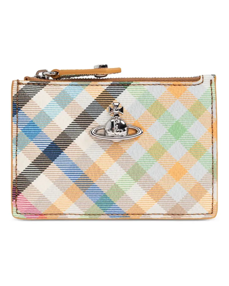 Vivienne Westwood check zip wallet - Nude Nude