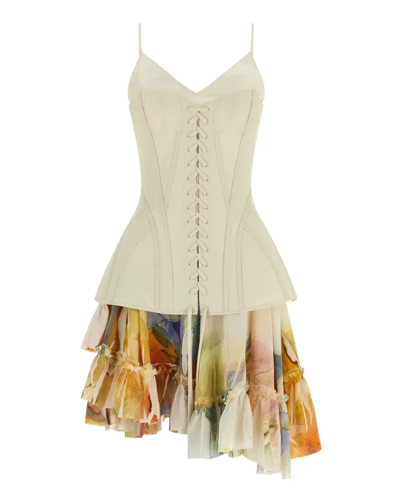 Alexander McQueen corset dress - Weiß Weiß