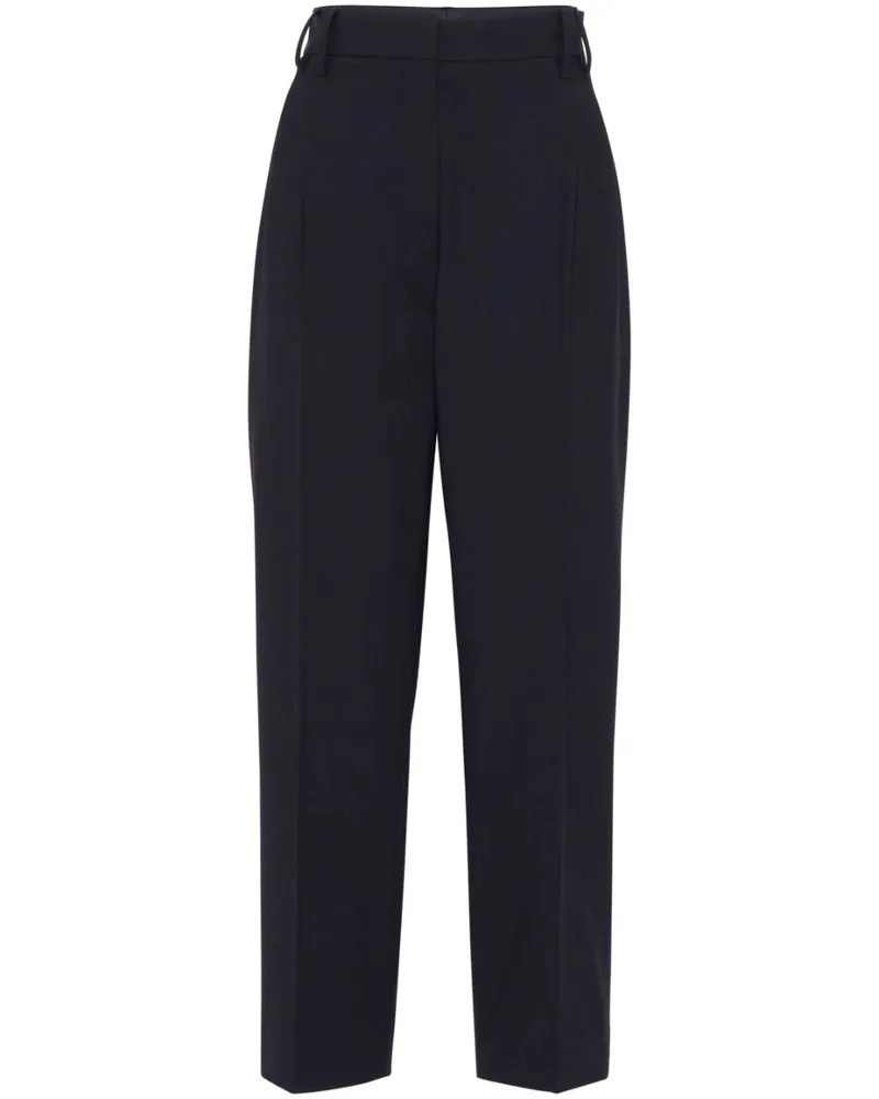 Brunello Cucinelli Plissierte Tapered-Hose - Blau Blau