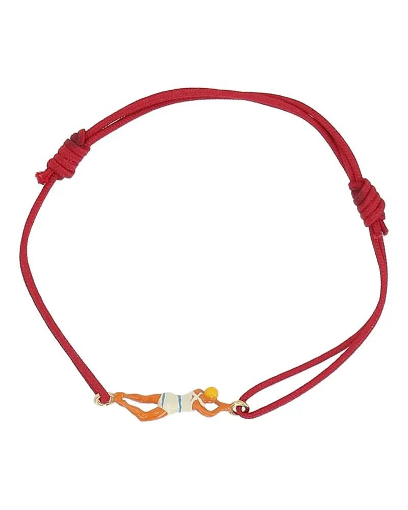 Aliita Kordelarmband mit Schwimmer-Motiv - Rot Rot