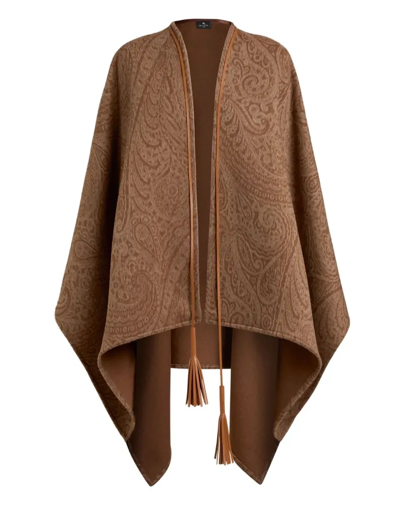 Etro Cape aus Paisley-Jacquard - Braun Braun