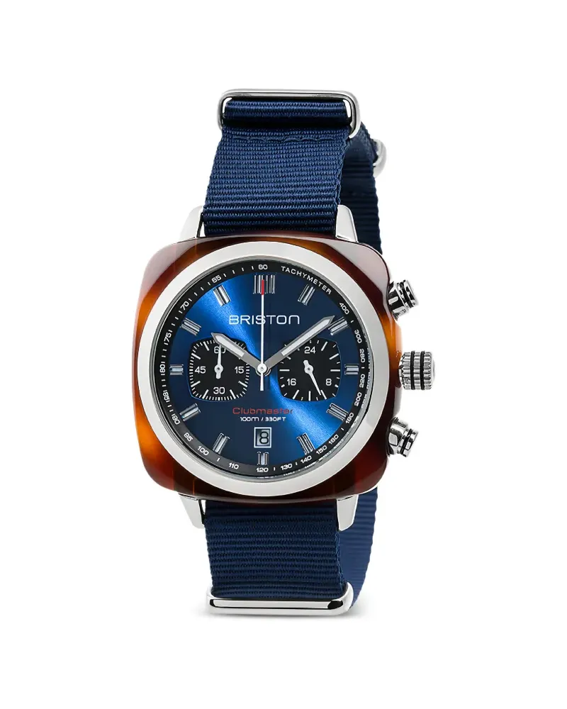 BRISTON Clubmaster Sport Armbanduhr 42mm - Blau Blau