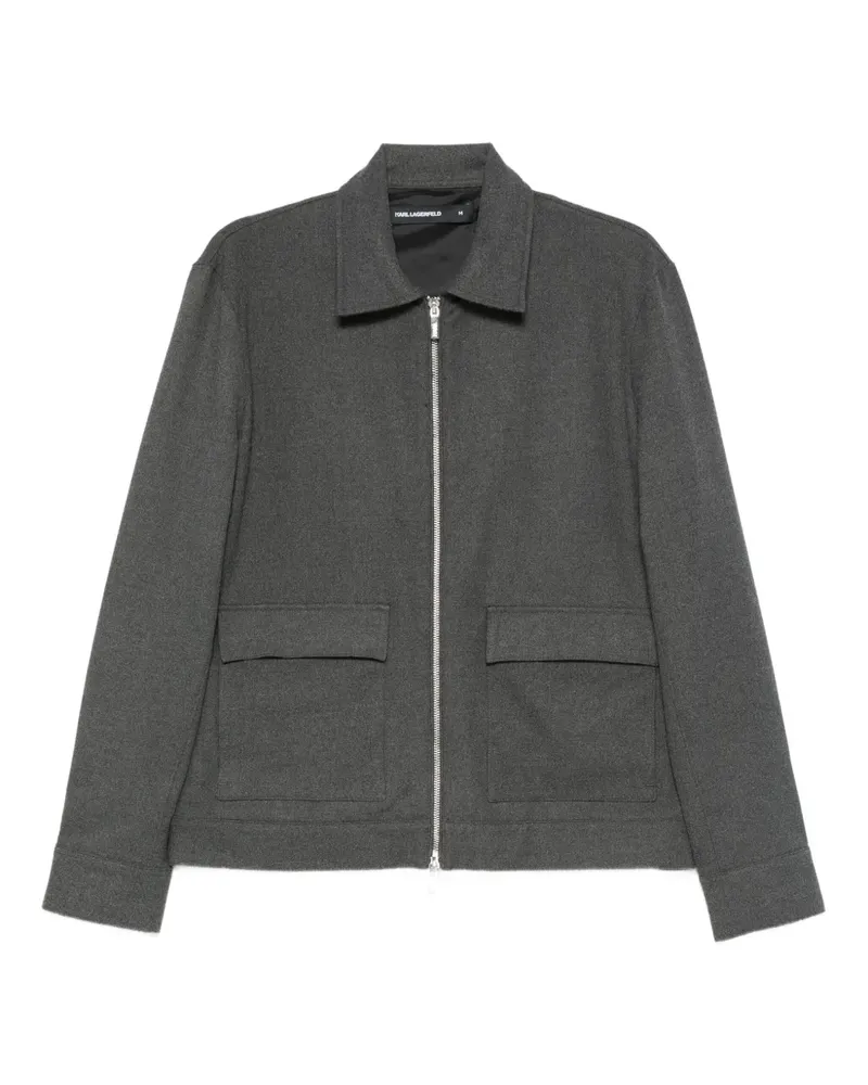 Karl Lagerfeld Hemdjacke mit Reißverschluss - Grau Grau