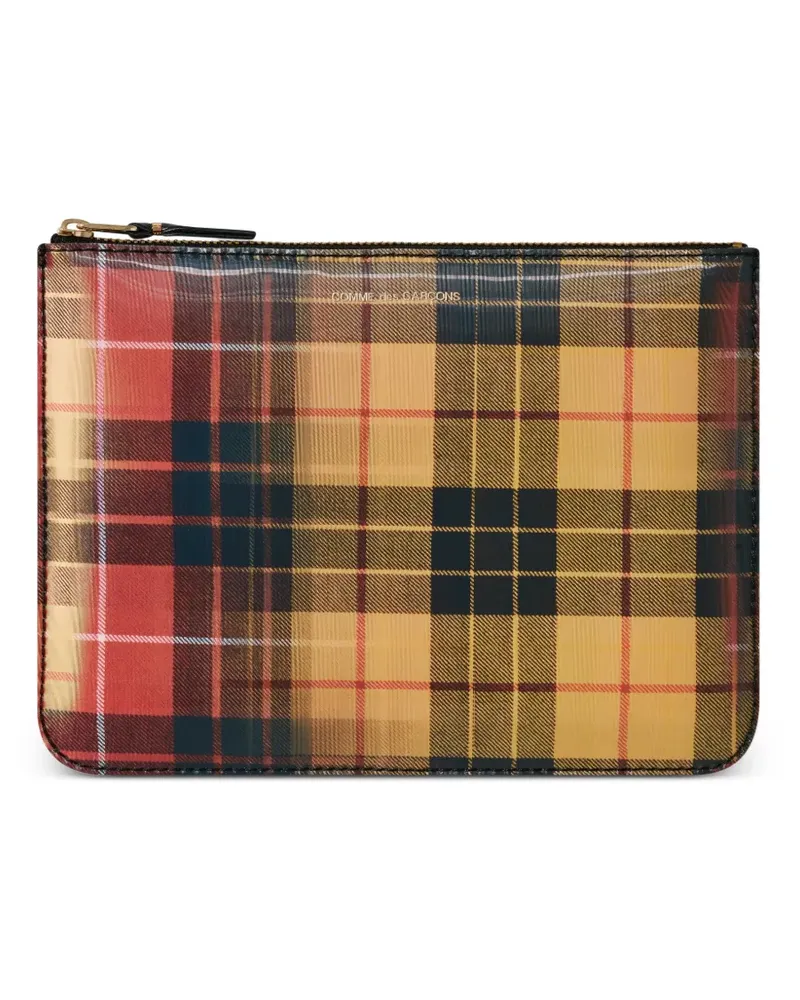 Comme des Garçons Lenticular Clutch mit Schottenkaro - Gelb Gelb
