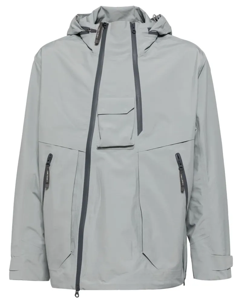 Spoonyard Windbreaker mit verdeckter Kapuze - Grau Grau