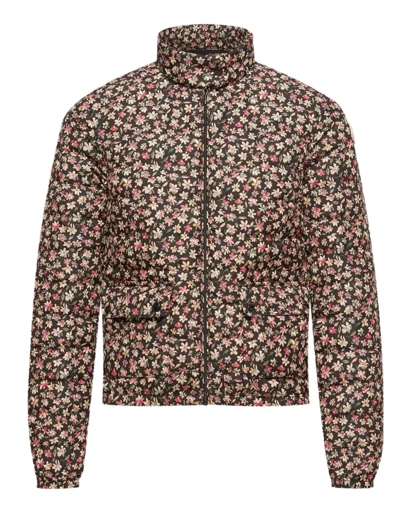 Moncler Florlans floral-print puffer jacket - Schwarz Schwarz