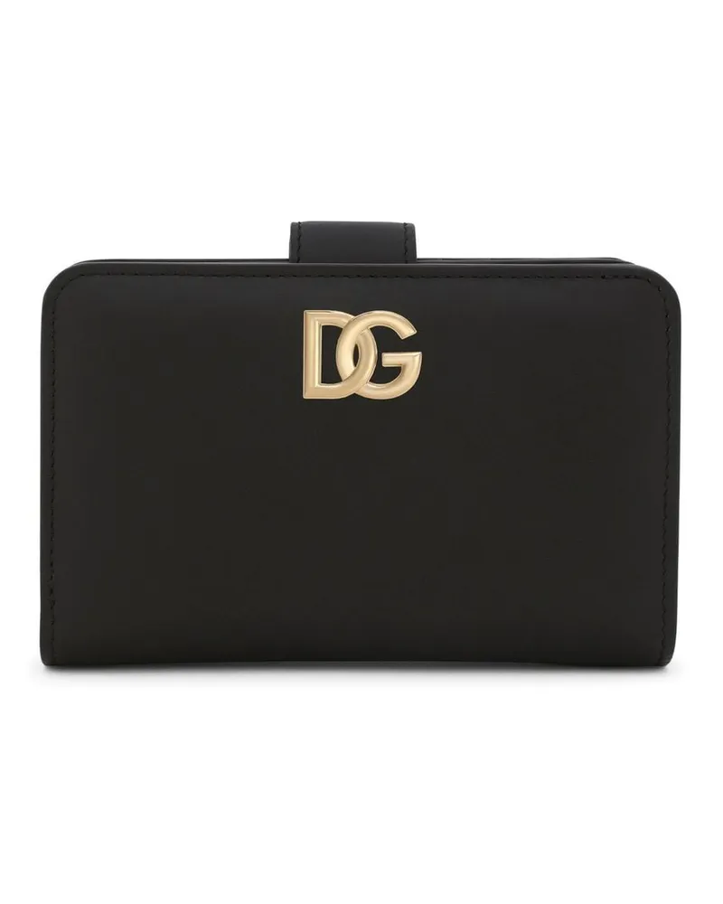 Dolce & Gabbana Portemonnaie mit DG-Logo - Schwarz Schwarz