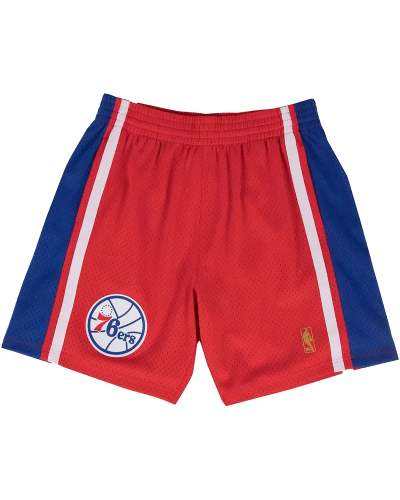 Mitchell & Ness 1996/97 Philadelphia 76ers "Scarlet" Swingman Shorts - Rot Rot