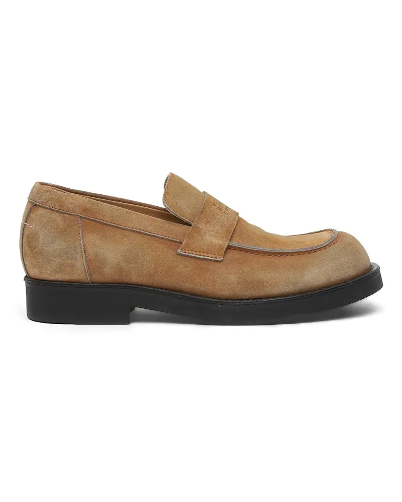 Maison Margiela Biker washed-suede loafers - Nude Nude