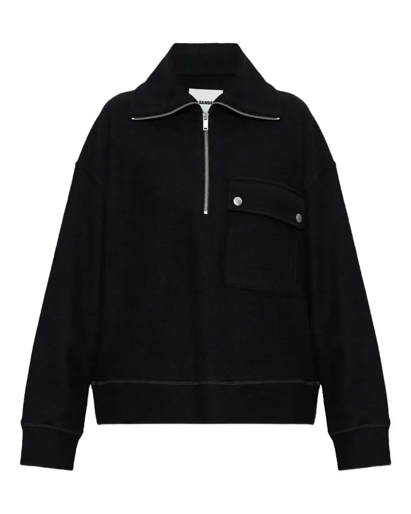 Jil Sander Sweatshirt mit Reißverschluss - Schwarz Schwarz