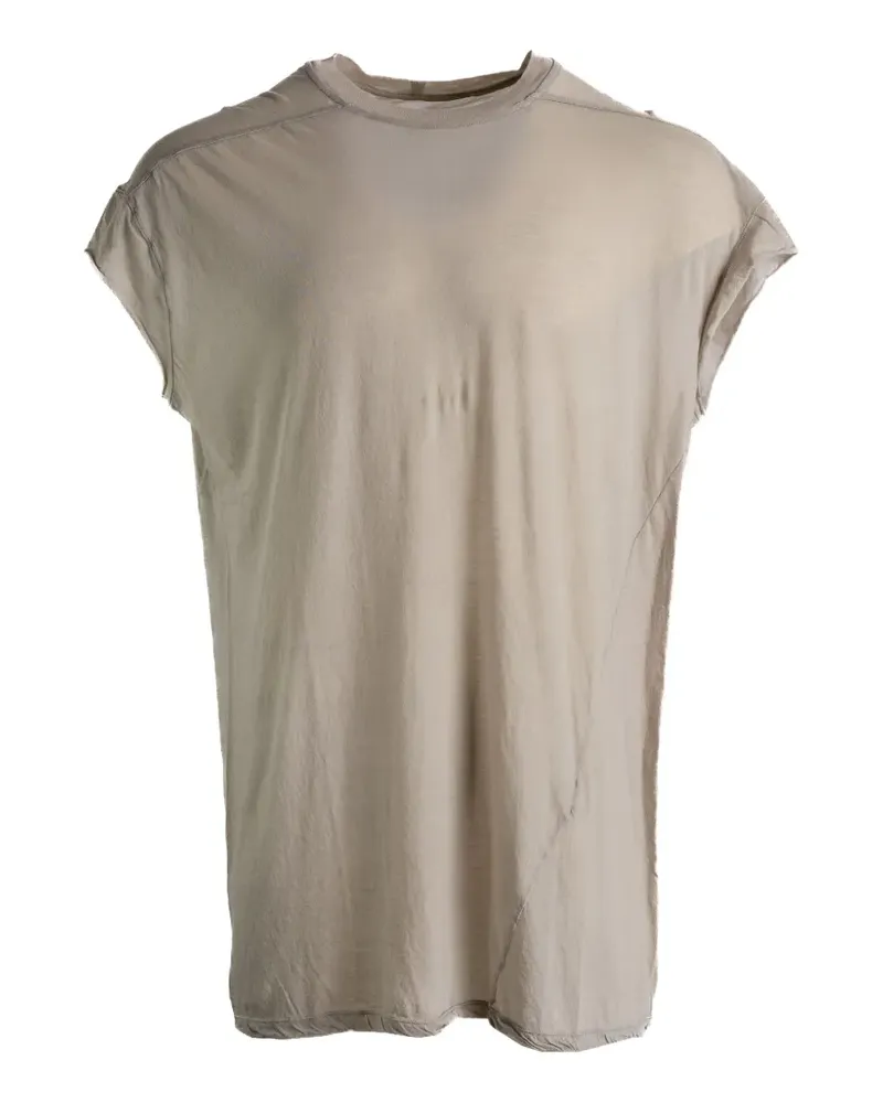 Rick Owens Ungesäumtes Jumbo SS T-Shirt - Nude Nude