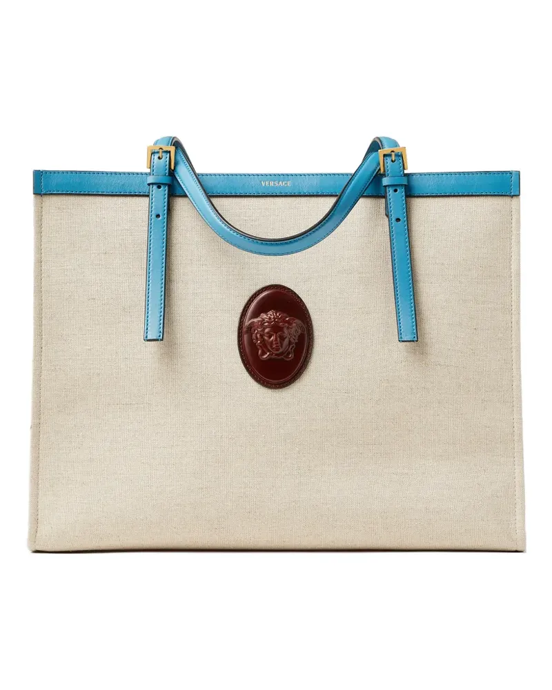 Versace Rivière large canvas tote - Nude Nude