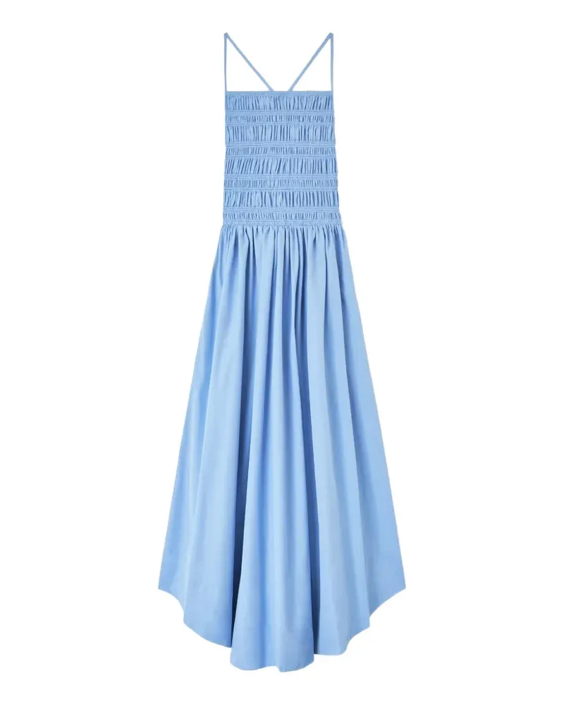Ganni Kleid aus Popeline - Blau Blau