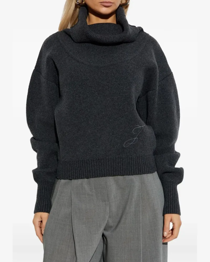 Jacquemus Pallone Rollkragenpullover mit Stickerei - Grau Grau