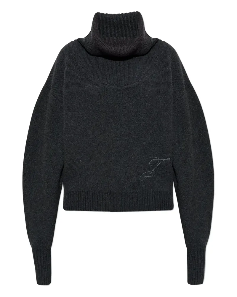 Jacquemus Pallone Rollkragenpullover mit Stickerei - Grau Grau