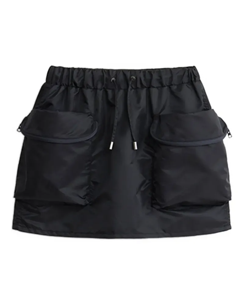 Alpha Industries nylon mini skirt - Schwarz Schwarz