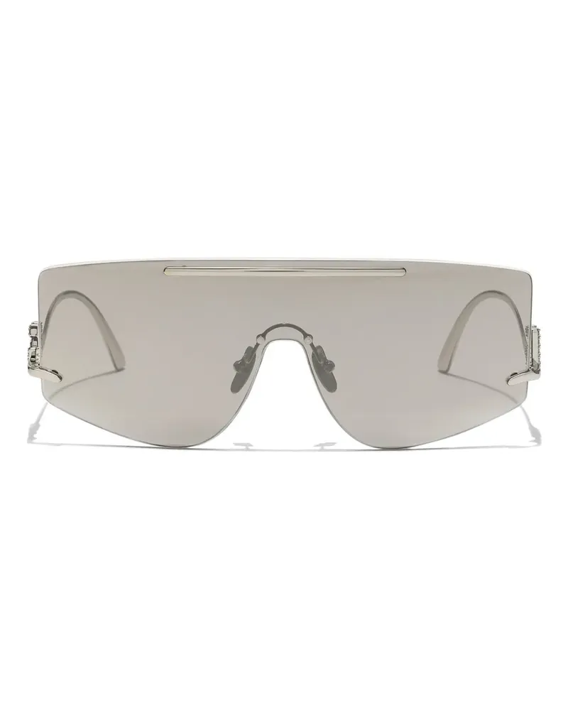 Dolce & Gabbana Sonnenbrille mit Shield-Gestell - Silber Silber