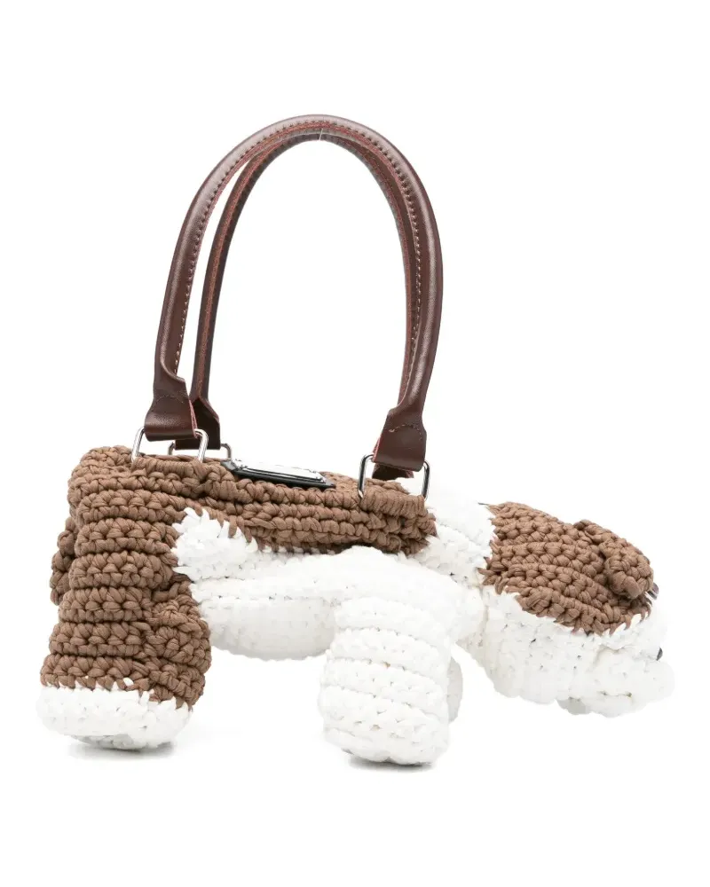 Charles Jeffrey Loverboy animal-shape tote bag - Braun Braun