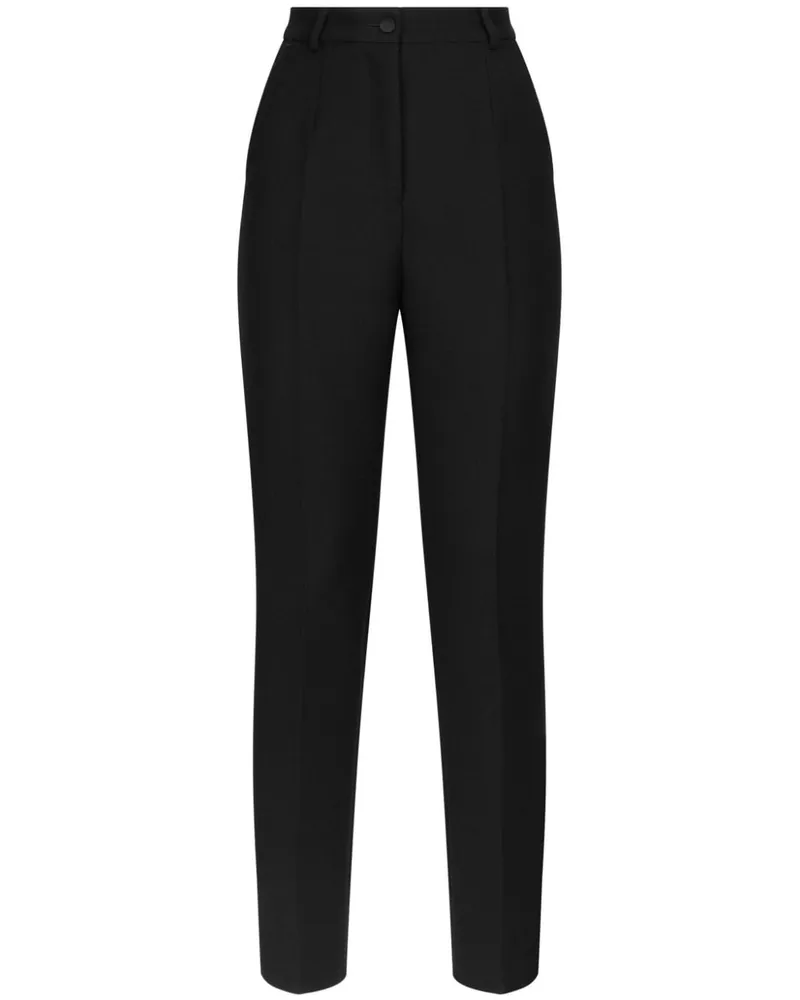 Dolce & Gabbana Klassische Gabardine-Hose - Schwarz Schwarz