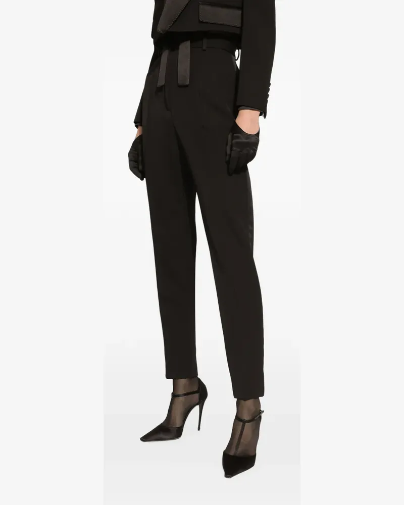 Dolce & Gabbana Klassische Gabardine-Hose - Schwarz Schwarz
