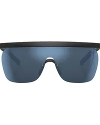 Giorgio Armani Sonnenbrille mit Shield-Gestell Schwarz