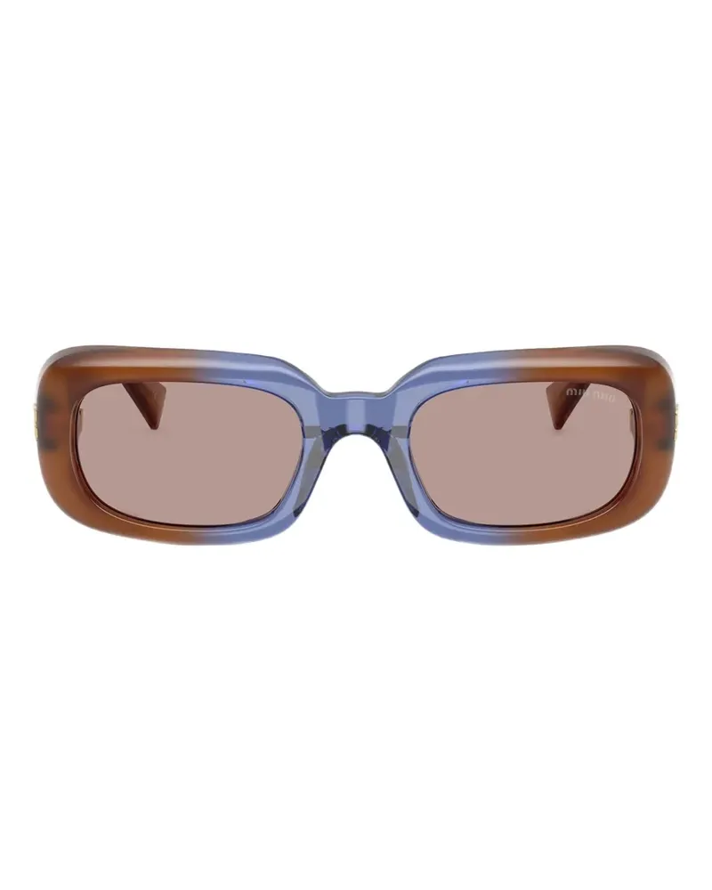 Miu Miu Sonnenbrille mit eckigem Gestell - Braun Braun
