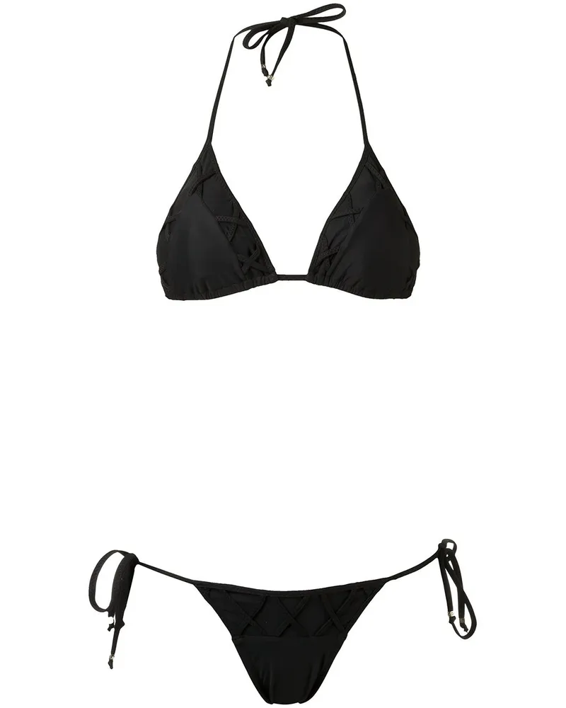 Amir Slama Bikini mit Farbverlauf - Schwarz Schwarz
