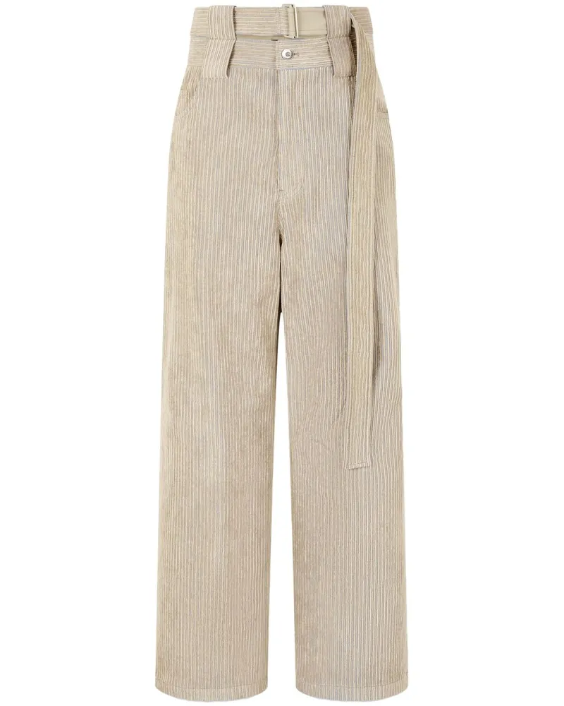 STUDIO TOMBOY Straight-Leg-Hose aus Cord - Nude Nude