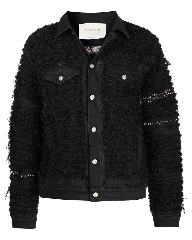 1017 ALYX 9SM Jeansjacke mit Nieten - Schwarz Schwarz