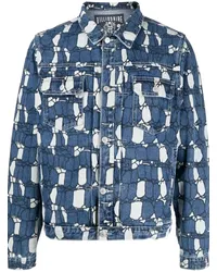 Billionaire Boys Club Jeansjacke mit Gator Camo-Print Blau