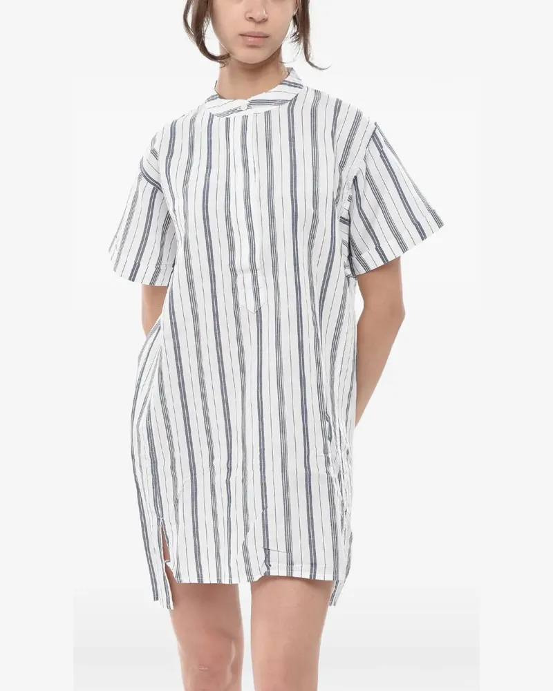 Woolrich striped mini dress - Weiß Weiß