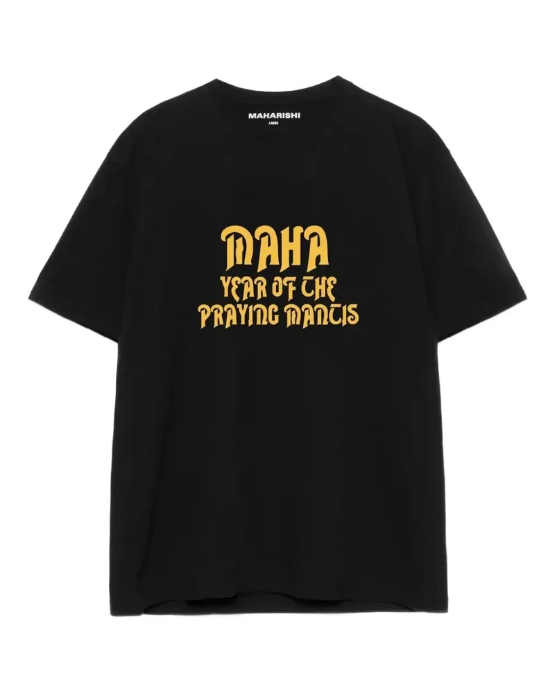 maharishi T-Shirt mit grafischem Print - Schwarz Schwarz