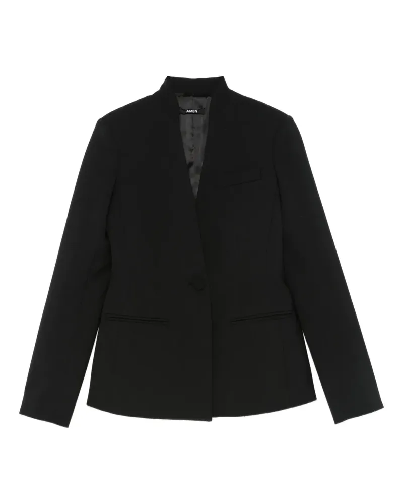 Amen Einreihige Jacke - Schwarz Schwarz