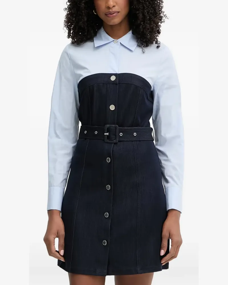 Morgan Gürtel-Midikleid im Layering-Look - Blau Blau